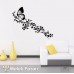 Çiçek ve Kelebek Floral Duvar Sticker