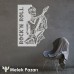 Rock'n Roll İskelet Müzik Duvar Sticker - Yazı Değiştirilebilir