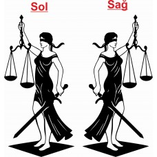 Themis Adalet Heykeli Duvar Sticker 