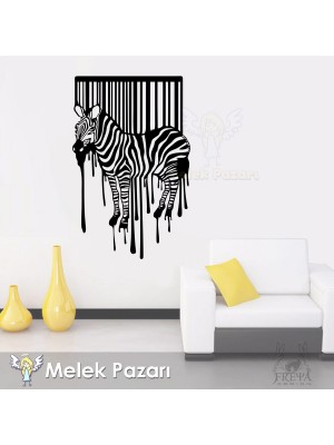 Zebra Desen Duvar Sticker, Duvar Dekoru Zebra Desen Duvar Sticker, Duvar Dekoru