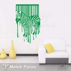 Zebra Desen Duvar Sticker, Duvar Dekoru 