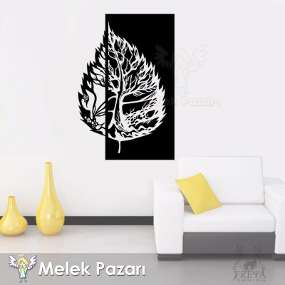 Yaprak Ağaç Duvar Sticker, Duvar Dekoru