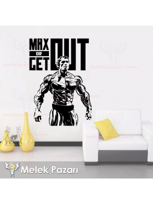 Max or Get Out Fitness, Spor Salonu Duvar Sticker
