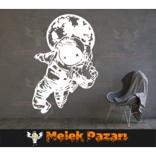 Astronot Uzay Duvar Sticker 