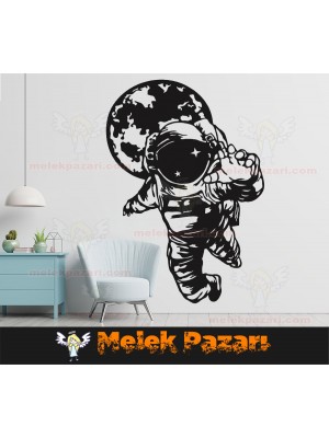 Astronot Uzay Duvar Sticker
