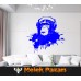 Müzik Dinleyen Maymun Sanat Duvar Sticker