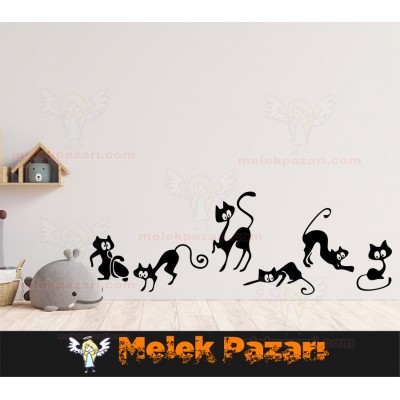 Kedi Sevgisi Duvar Sticker