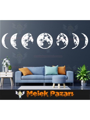 Ay'ın Evreleri Uzay Duvar Sticker Ay'ın Evreleri Uzay Duvar Sticker