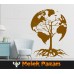 Ağaç Dünya Duvar Sticker