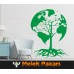 Ağaç Dünya Duvar Sticker