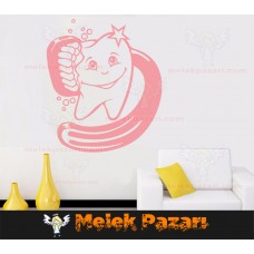 Diş Fırçalama Duvar Sticker 