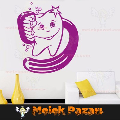 Diş Fırçalama Duvar Sticker
