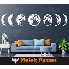 Ay'ın Evreleri Uzay Duvar Sticker 