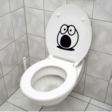 Şoka Girmiş Surat Klozet Banyo Sticker 