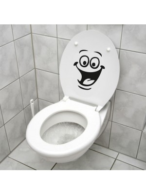 Gülen Surat Klozet Kapağı Banyo Sticker