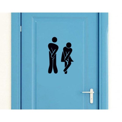 Bay, Bayan Esprili 2 WC Giriş Sticker 