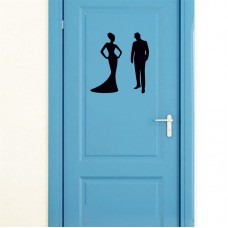 Bay, Bayan WC Giriş Sticker 