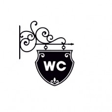 Ferforje Görünümlü WC Giriş Sticker 