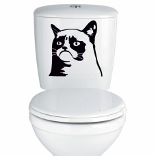 Huysuz Kedi Klozet Sticker