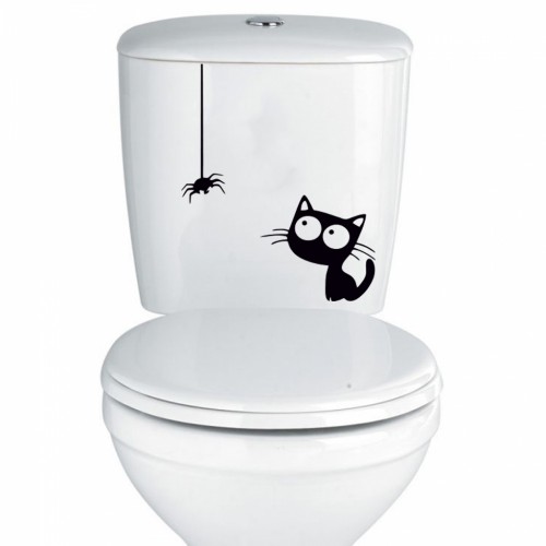 Kedi ve Örümcek Dolap, Klozet Sticker
