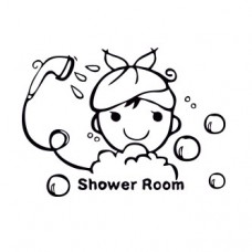 Shower Room Banyo Sticker 