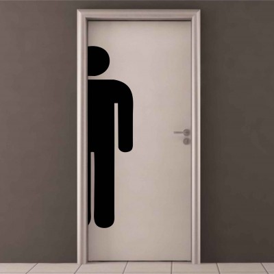 WC Bay Kapı Giriş Sticker