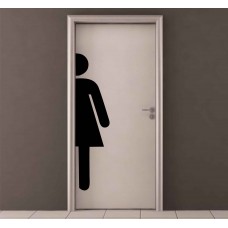 WC Bayan Kapı Giriş Sticker 