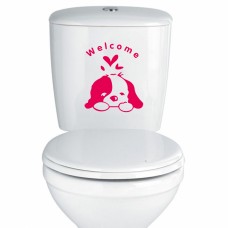 Welcome Sevimli Köpek Wc Sticker 