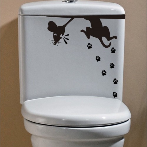 Yaramaz Fare Klozet Banyo Sticker