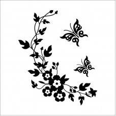 Çiçek ve Kelebek Banyo Sticker 