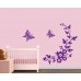 Çiçek ve Kelebekler Floral Duvar Sticker