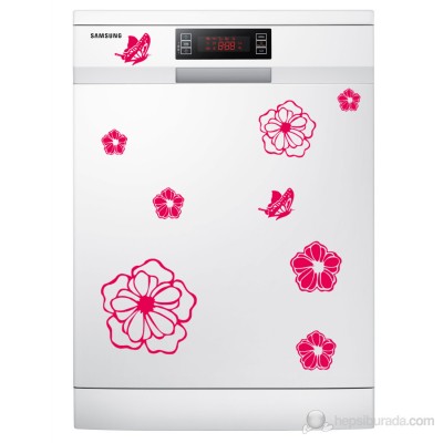 Çiçek ve Kelebekler Beyaz Eşya, Banyo Sticker