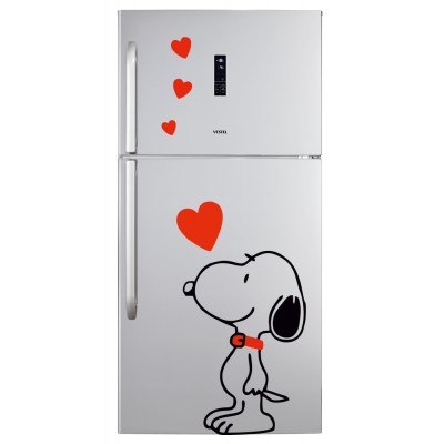 Köpek ve Kalp Beyaz Eşya, Dolap Sticker