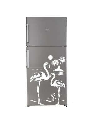 Flamingolar ve Gün Batımı Beyaz Eşya Sticker
