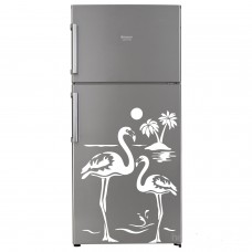 Flamingolar ve Gün Batımı Beyaz Eşya Sticker 