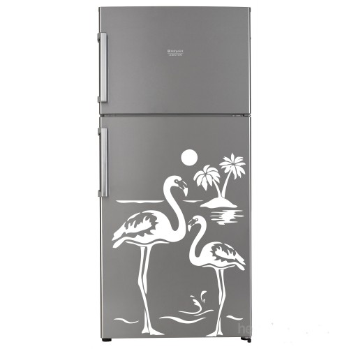 Flamingolar ve Gün Batımı Beyaz Eşya Sticker