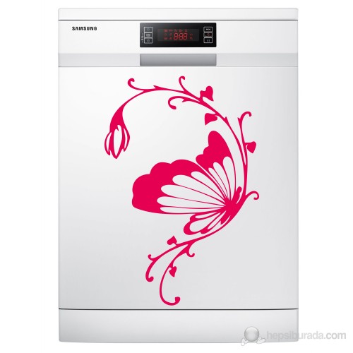 Floral Kelebek Beyaz Eşya Sticker