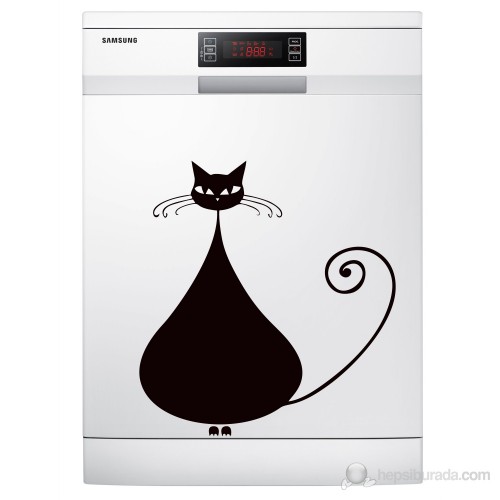 Kedi Beyaz Eşya Sticker