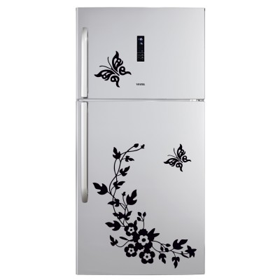 Kelebekler ve Çiçek Buzdolabı, Dolap, Beyaz Eşya Sticker