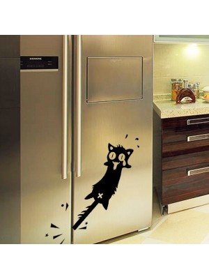 Yaramaz Kedi Beyaz Eşya Sticker