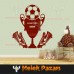 İsim Yazılabilir, Futbol Şampiyonluk Kupası Duvar Sticker