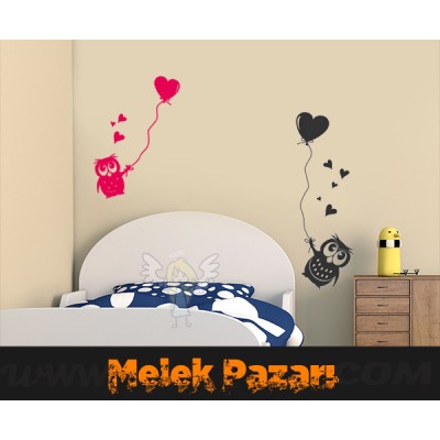Uçan Baykuşlar Çocuk Odası Duvar Sticker