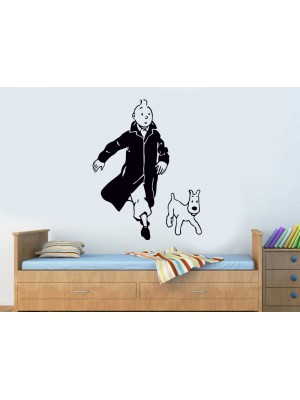 Tenten ve Köpeği Çocuk Odası Duvar Sticker Tenten ve Köpeği Çocuk Odası Duvar Sticker