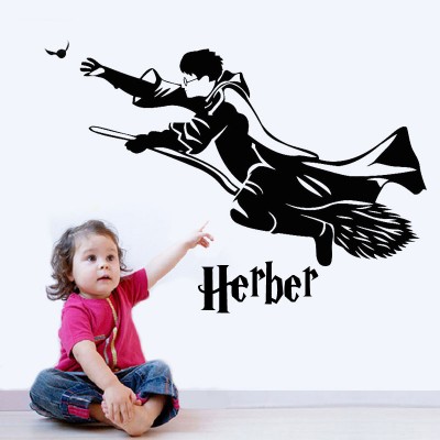 Harry potter ve Süpürgesi Duvar Sticker