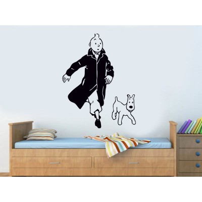 Tenten ve Köpeği Çocuk Odası Duvar Sticker Tenten ve Köpeği Çocuk Odası Duvar Sticker