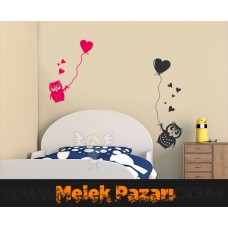 Uçan Baykuşlar Çocuk Odası Duvar Sticker 