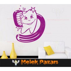 Diş Fırçalama Duvar Sticker 