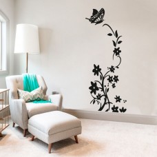 Çiçek ve Kelebek Beyaz Eşya, Dolap Sticker 