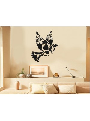 Floral Güvercin Duvar Sticker