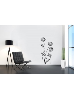 Dekoratif Çiçek Duvar Stickerı